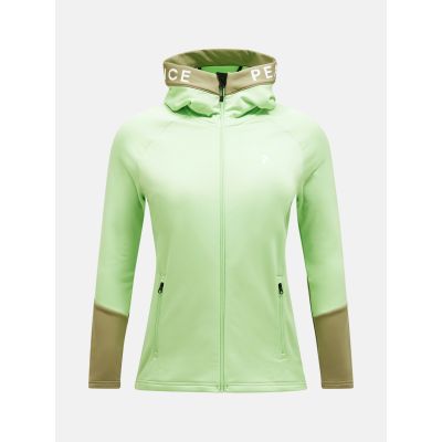 W Rider Zip Hood-VIVID GREEN-AVID BEIGE in 000 vivid green/avid beige/