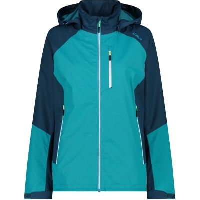 WOMAN JACKET ZIP HOOD in 915 tiffany
