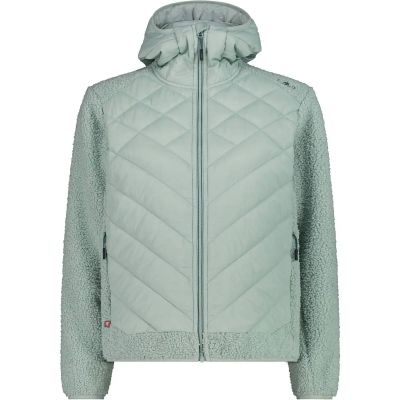Damen Kapuzensweat WOMAN JACKET HYBRID FIX HOOD in grau