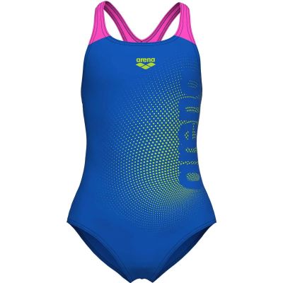 Kinder Schwimmanzug GIRL`S DIM LIGHT SWIMSUIT SWIM PRO BACK L in blau