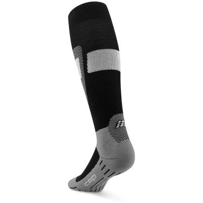 Herren Socken ski merino socks, tall, 3.0 in grau