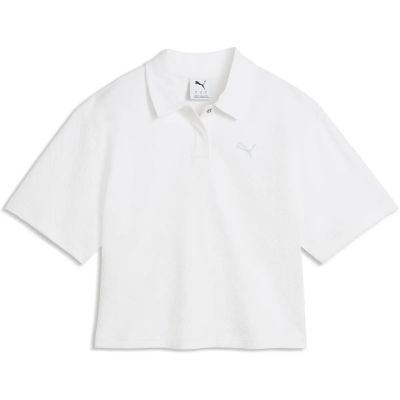 Damen Shirt CLASS Relaxed Polo Tee in weiß