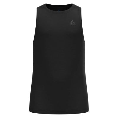 Natural Merino 160 Base-Layer-Sporttop mit Rundhalsausschnitt in schwarz
