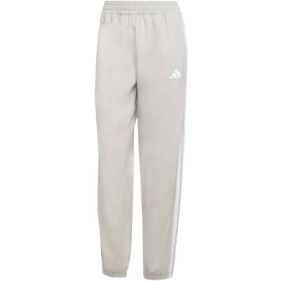 Damen Sporthose Train Essentials 3-Streifen Woven in silber