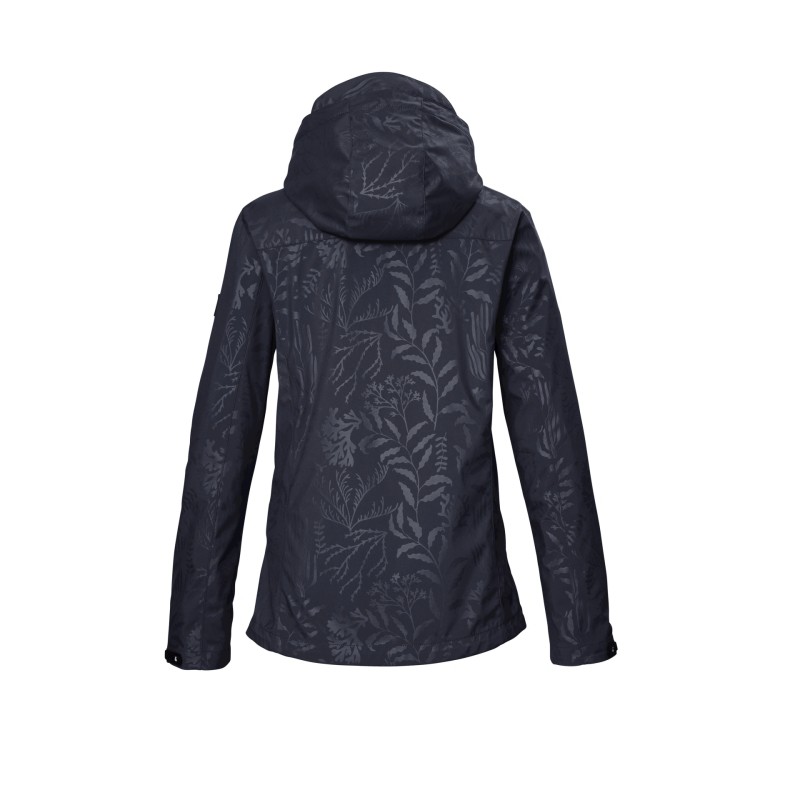 KOS 122 WMN SFTSHLL JCKT FLORAL in blau
