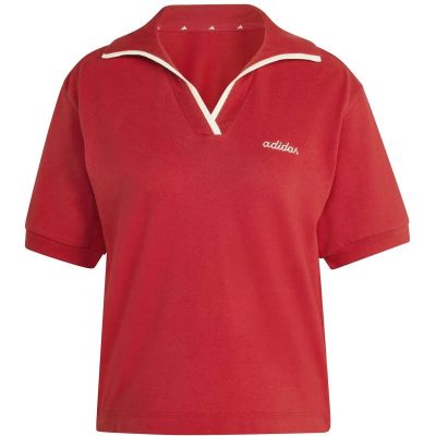 Damen Polo Seasonal Essentials Colorpop in rot