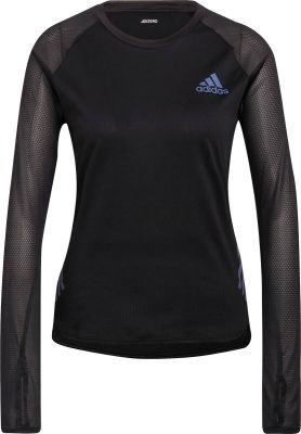 adidas Damen PARLEY ADIZERO Long Sleeve Running T-Shirt in schwarz