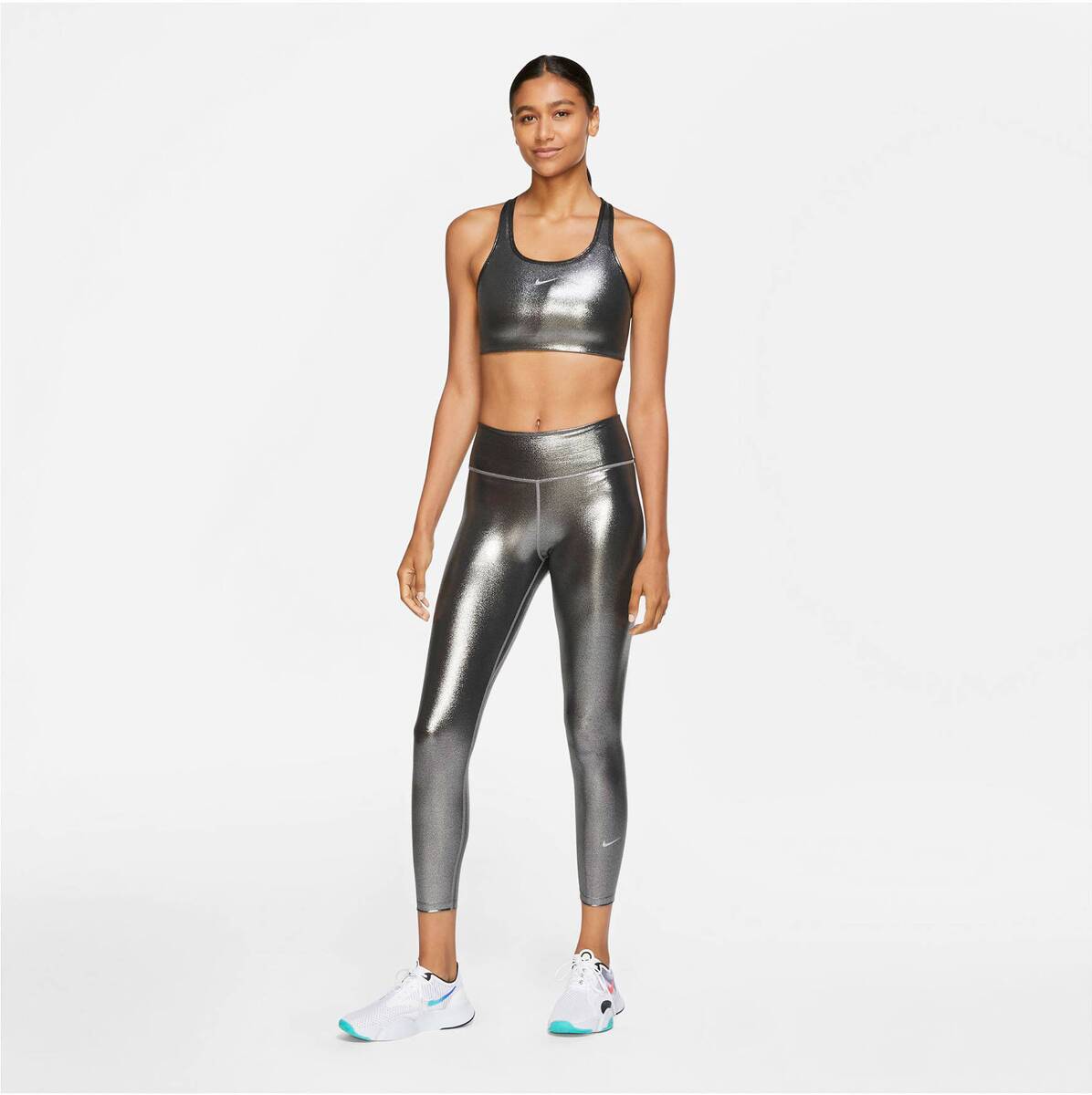 Nike - Legginsy srebrny CU6030 - Highstyle.pl
