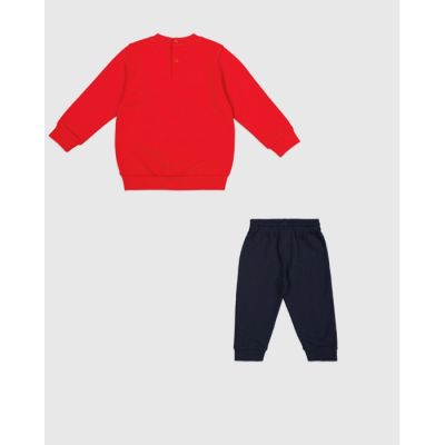 Crewneck Suit in rot