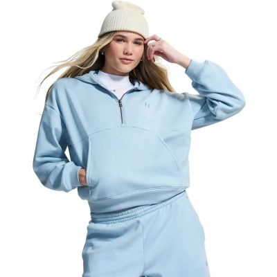 Damen Kapuzensweat UA ICON FLEECE HZ HOODIE in blau
