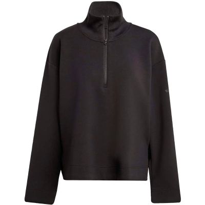 Damen Sweatshirt Soft Lux Quarter-Zip in schwarz