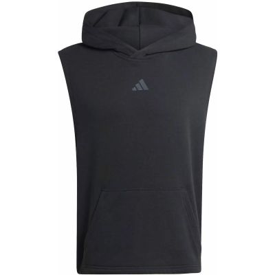 Herren Kapuzensweat Power Workout Sleeveless in schwarz