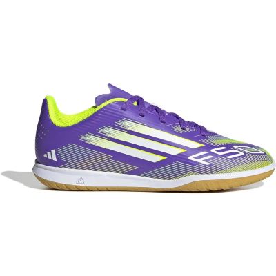 Kinder Fussball-Hallenschuhe F50 Club Kids IN in silber