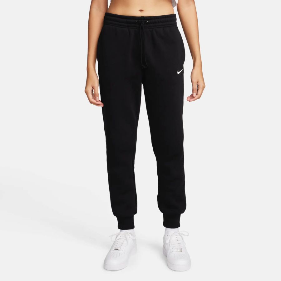 Nike Damen Schwarz Phoenix Fleece Mid Rise Trainingshose - Image 4