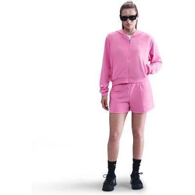 Damen Shirt Sportswear Chill Terry Loose Full-Zip French Terry in pink