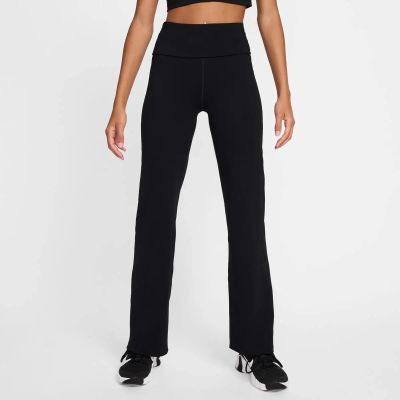 Damen Sporthose One Dri-FIT High-Waisted Fold-Over in schwarz
