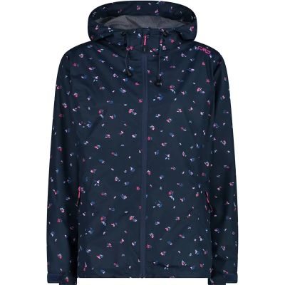 Damen Regenjacke WOMAN JACKET FIX HOOD in blau