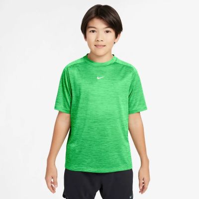 Kinder Shirt B NK DF MULTI SS TOP LBR HTHR in weiß