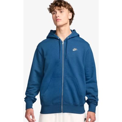 Herren Shirt M NK CLUB BB FZ HOODIE in blau