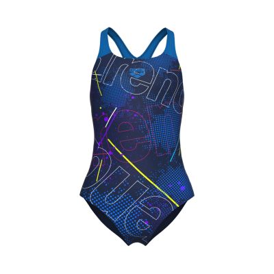 GIRL`S ARENA GALACTIC SWIMSUIT SWIM PRO BACK in blau