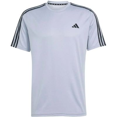 Herren Shirt Train Essentials 3-Streifen Training in blau