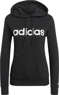 adidas Damen Essentials Logo Hoodie in schwarz