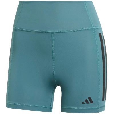 Damen Tight Optimé 3-Streifen 1/4 kurze (Länge 5 Zoll) in blau