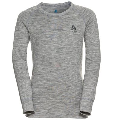 BL TOP crew neck l/s MERINO 200 KIDS in grau