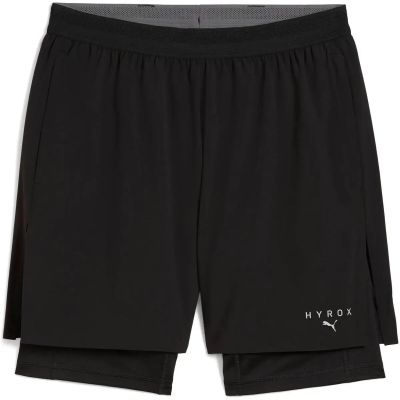 Herren Shorts M x HYROX 2in1 TRAIN SHORT in schwarz