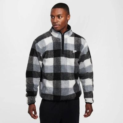 Herren Shirt Club Winterized Half-Zip in schwarz