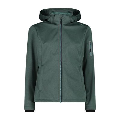 WOMAN JACKET ZIP HOOD in 818 agave mel.