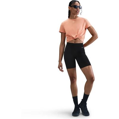 Damen Shirt W NK ONE CLSC DF TWST SS TP WT in orange