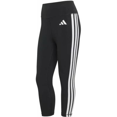 Damen Tight Optime Essentials Workout 3-Streifen 3/4 in schwarz