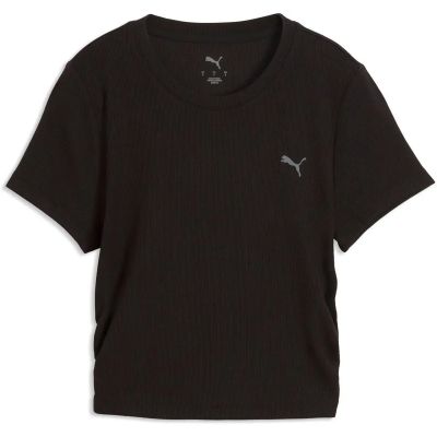 Damen Shirt W Cloudspun Rib Tee in schwarz