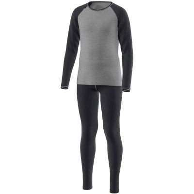 Kinder Unterwäschenset K SET LONG CB TRANSTEX MERINO in grau