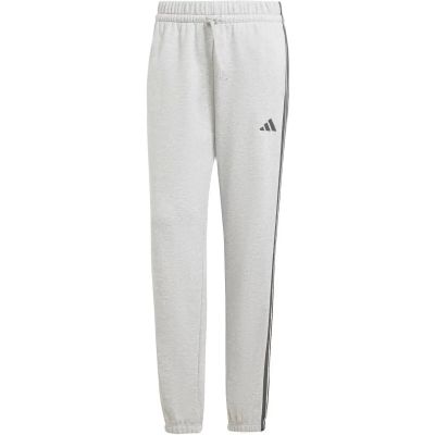 Damen Hose Essentials 3-Streifen French Terry Cuffed in grau