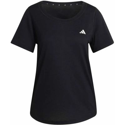 Damen Shirt Workout Essentials mit tiefem Ausschnitt in schwarz