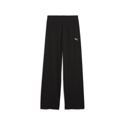 ESS ELEVATED High-Waist Straight Leg Rib Pant in schwarz