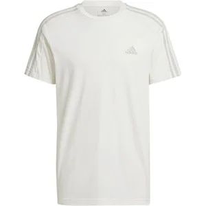Essentials Single Jersey 3-Streifen T-Shirt in weiß