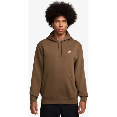 Herren Shirt M NK CLUB BB PO HOODIE in braun