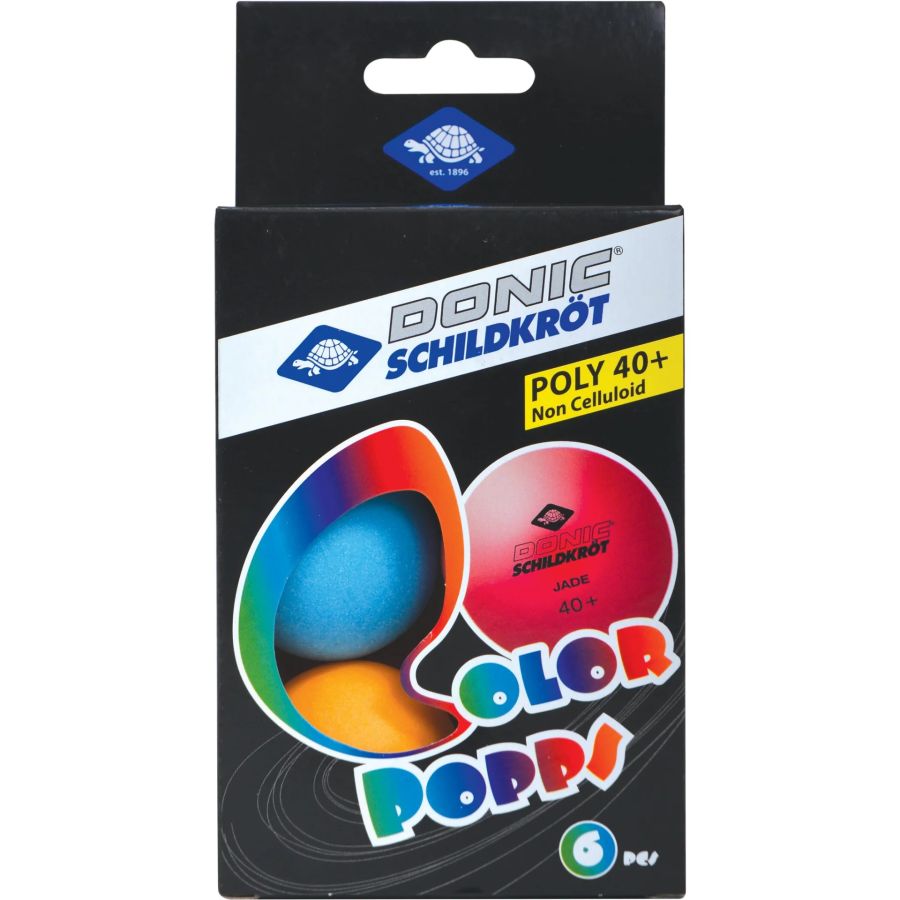 Donic Schildkröt Donicschildkröt Tischtennisball Colour Popps 6 Farbige Bälle...