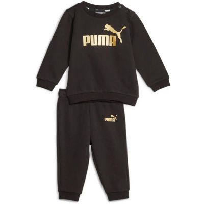 PUMA Kinder Sportanzug MINICATS ESS Crew Jogger in schwarz