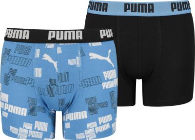 PUMA Kinder Unterhose BOYS LOGO PRINT BOXER 2P in blau