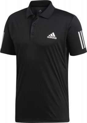 ADIDAS Herren 3-Streifen Club Poloshirt in schwarz