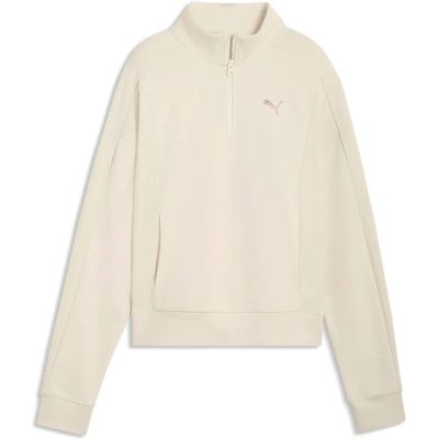 Damen Sweatshirt CLASS Relaxed Half-Zip Crew in pink