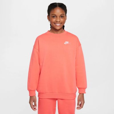 G NSW CLUB FLC OVRSZD CREW LBR in 814 magic ember/white