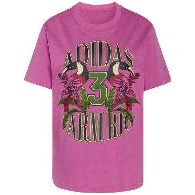 Damen Shirt TRAIN ESSENTIALS COLLEGIATE TYPOGRAPHY ALLTAGS-BH in pink