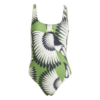 FARM SWIMSUIT in cregrn/bopink