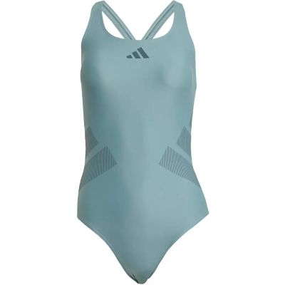 Damen Schwimmanzug Logo C-Back in grau