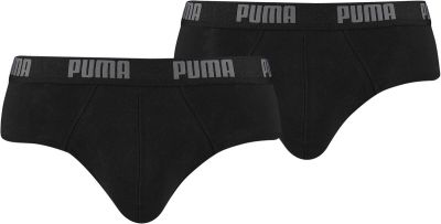 PUMA Herren Unterhose BASIC BRIEF 2P in schwarz